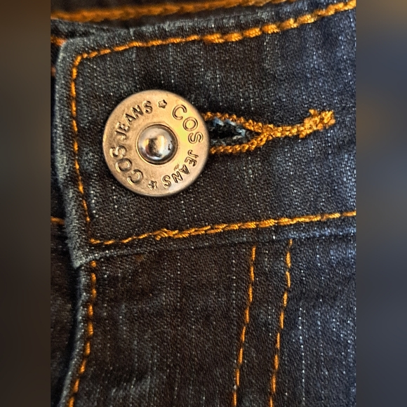 Cos Jeans Rhinestone Embroidered  Black Denim Pants  Size 12 - Picture 3 of 9